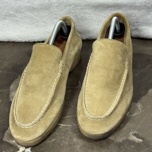 Sid Mashburn Loafers Moccasins Slip On Tan Suede Shoes Men's Size 9 *READ*